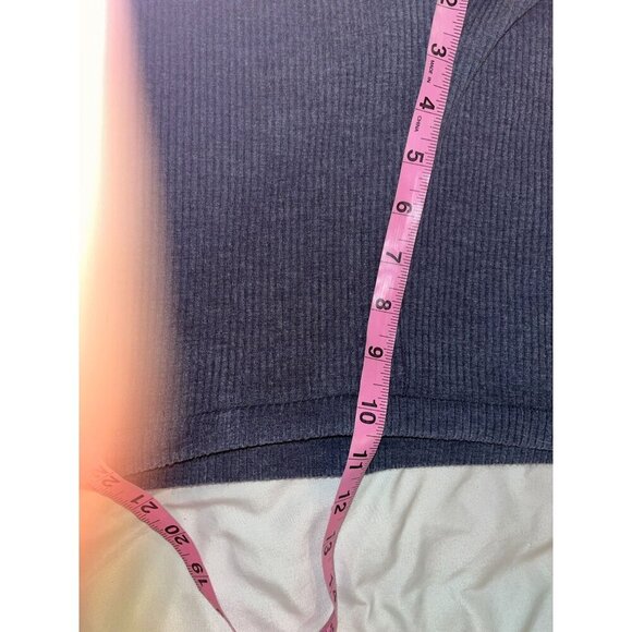 Eileen Fisher Blue Tencel Stretch Cropped Straight Ribbed Pants Women's Size S - Picture 9 of 13